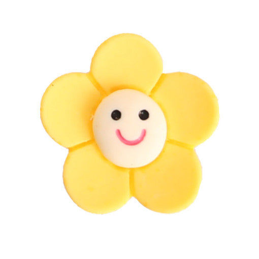 Yellow Flower with Smiley Face